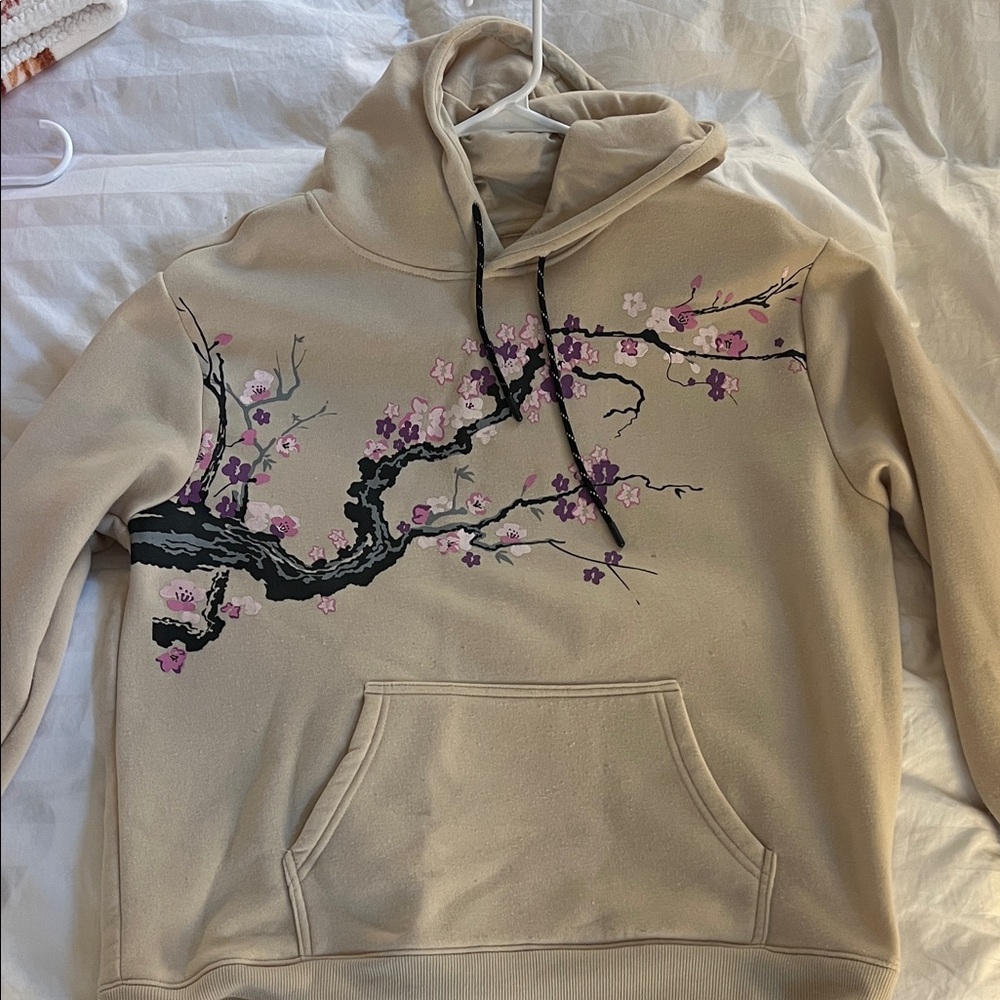 Floral Beige Hoodie